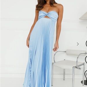 Hello Molly Light Blue Strapless Dress